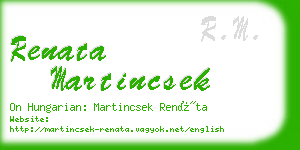 renata martincsek business card